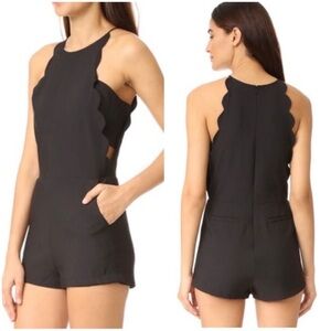 English factory scallop romper black small